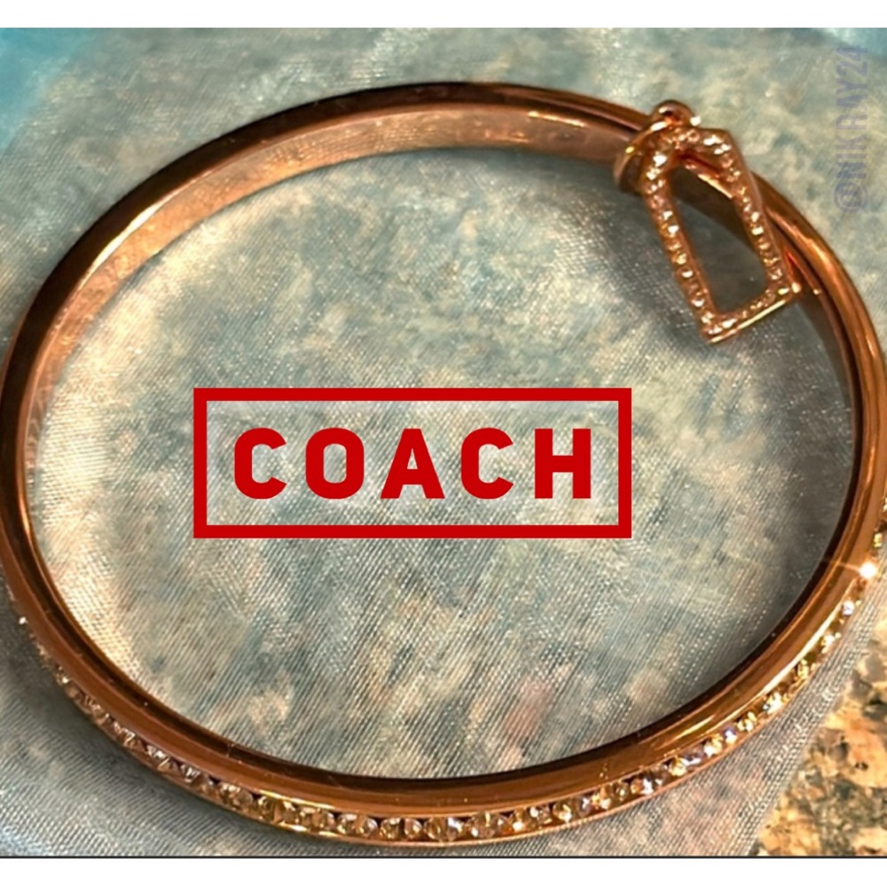 COACH Rose Gold Crystal Bangle NWOT it’s a Beauty!